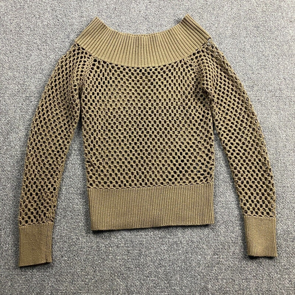 Bebe Sweater Women's Medium Brown Pullover Knit Acrylic Blend Adults‎
